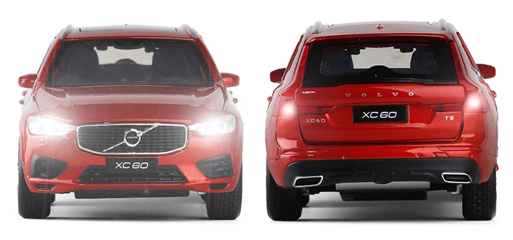 1:32 VOLVO Все новые XC60 SUV внедорожный автомобильный Металлический Игрушечный Автомобиль со звуком светильник вытяните назад автомобиль для детей игрушки