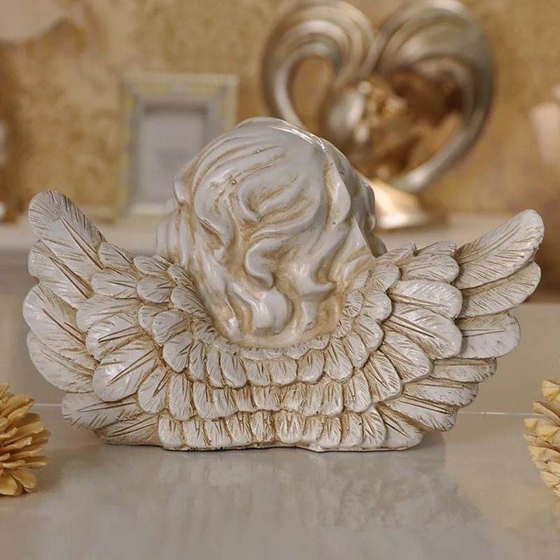 Cupid Head Portraits Bust Angel Statue Roman Mythology Amoretto Home Decoration Resin Craftwork Valentine's Day Gift L2193