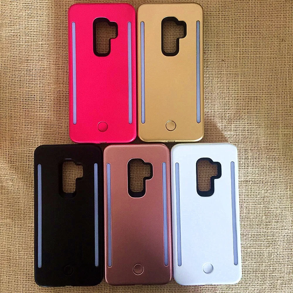 For Galaxy S10 S8 S9 plus anti-fall 3 generations Light Up selfie flash phone Case the Protector Cover Bag Samsung | Мобильные