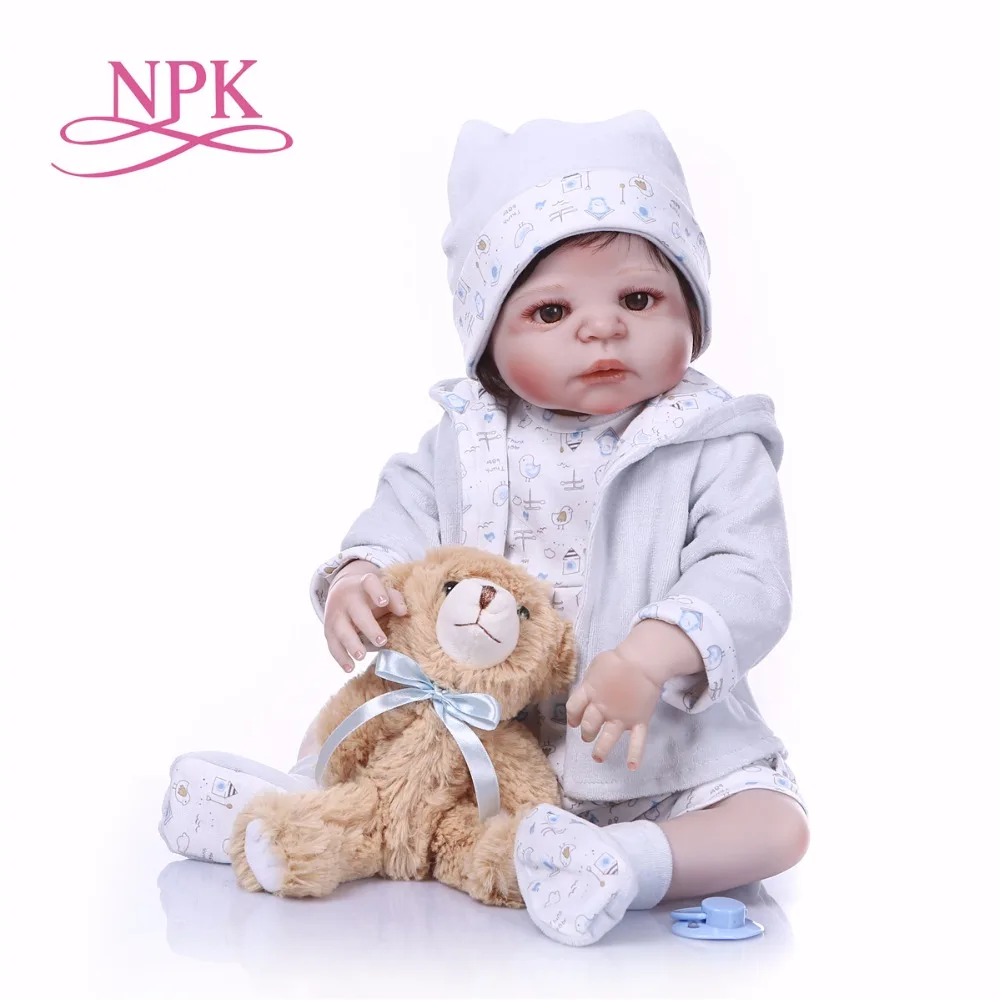Menino Bebes reborn bonecas 23 &quot57 см полный Силиконовый baby doll игрушки для детей подарок на
