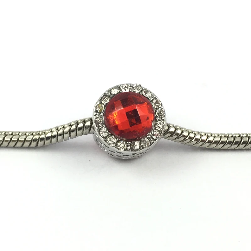 Посеребренные шармы с небесно голубым кристаллом и прозрачными фианитами