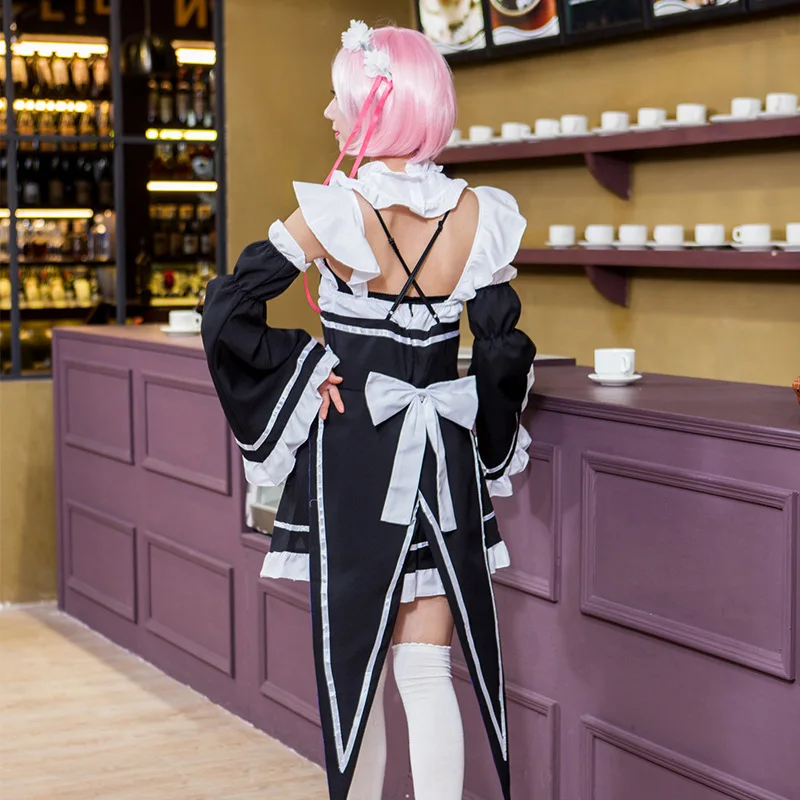 Re:Zero kara Hajimeru Isekai Seikatsu жизнь в альтернативном мире ОЗУ Rem Косплэй костюм горничной