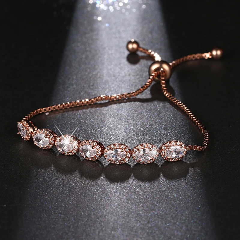 Женский браслет овальной формы с фианитами|bracelet bracelet|bracelet fashionfashion bracelet |