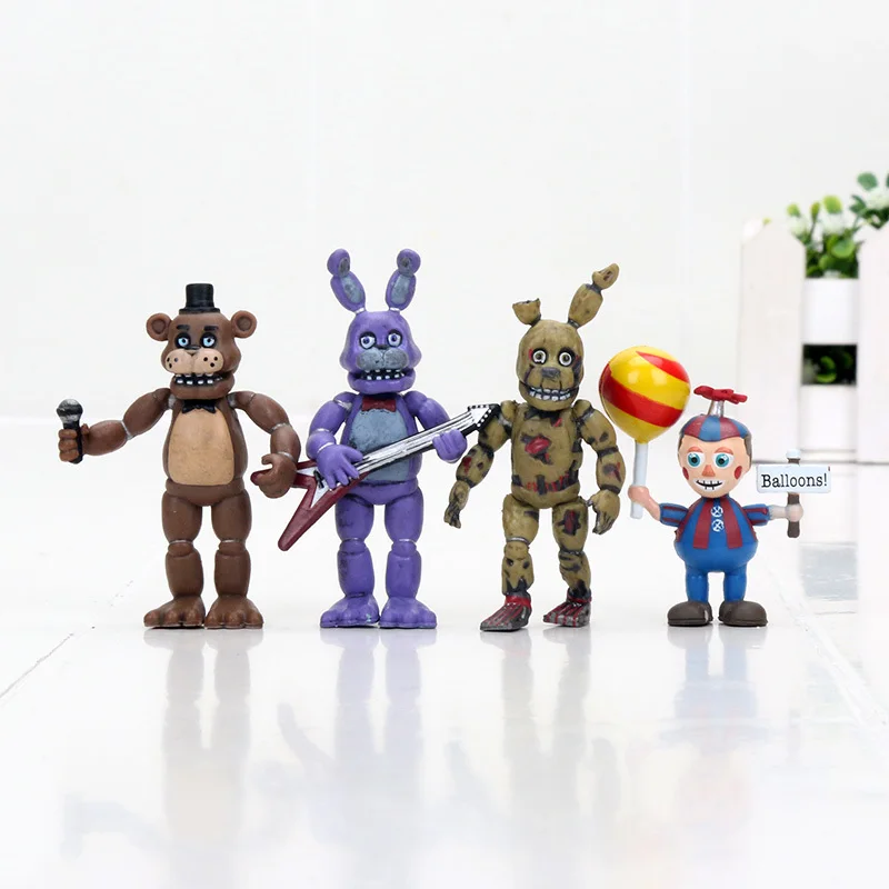 8 шт./компл. аниме «Five Nights At Freddy's», «пять ночей цифры пакет " с изображениями персонажей игры «пять ночей с Фредди», Чика, Fazbear рисунком кролика, лисы и других животных, с рисунком персонажей из игры «пять ночей в Фредди» модели игрушки подарок