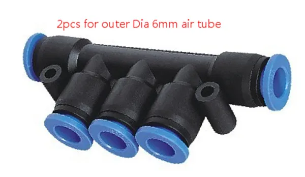 2 шт. аквариума 1/2/3/4/5 способ Co2 система DIY 4/6 мм воздушная трубка трубы разделитель шаровой опоры соединитель труб быстрое подключение контроллера