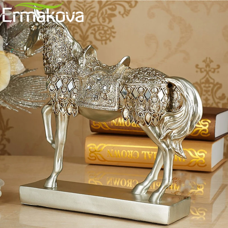 Полимерная Статуэтка ERMAKOVA с золотистыми стопами статуэтка животными лошади