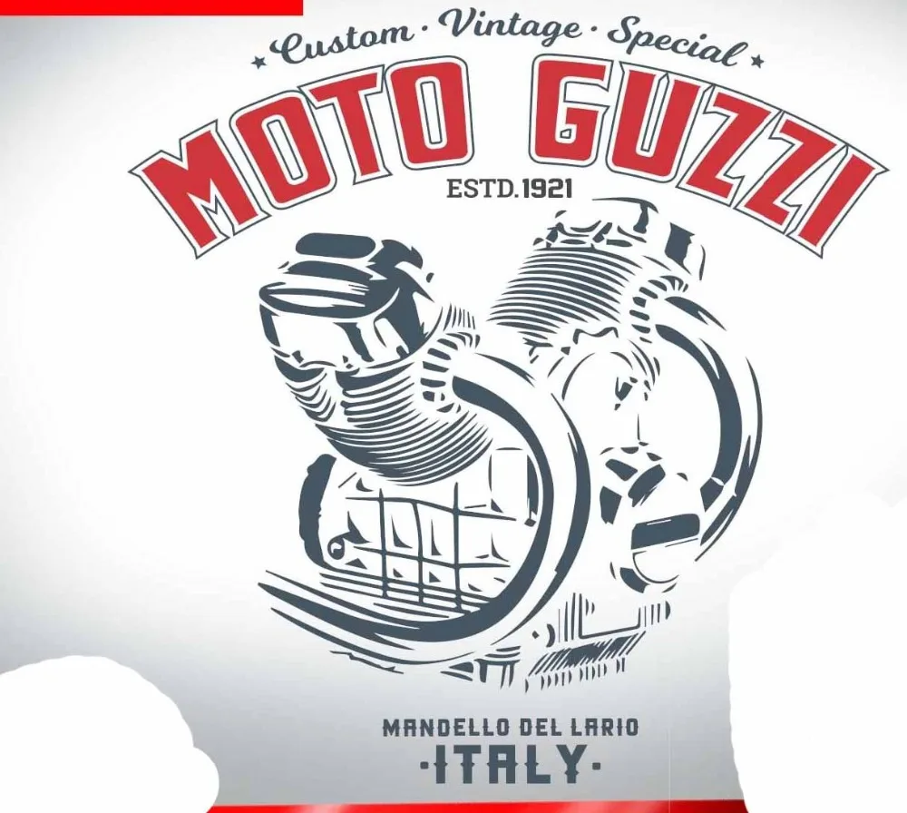 Новая футболка с графическим принтом Guzzi Aquila V Engine Stelvio Griso California Невада V7