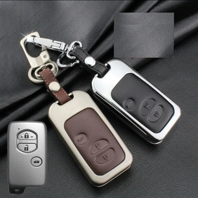 Leather Car Key Case Cover For Toyota Land Cruiser Prado 150 Camry Prius Crown For Subaru 2013 Foreste Outback XV legacy