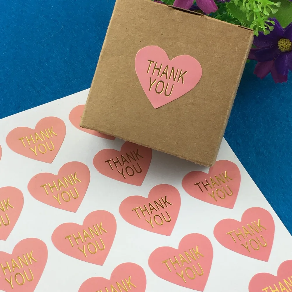 600pcs thank You Stickers Kraft Label Sticker DIY Gift Cake jewelry Sticker Favor Wrapping Labels card
