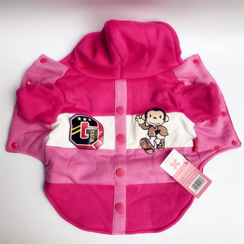Small Dog Clothes Monkey Jacket Hoodies Cat Clothing Coat Pet For Dogs And Cats Yorkshire Teddy Chihuahua Warm Vest | Дом и сад