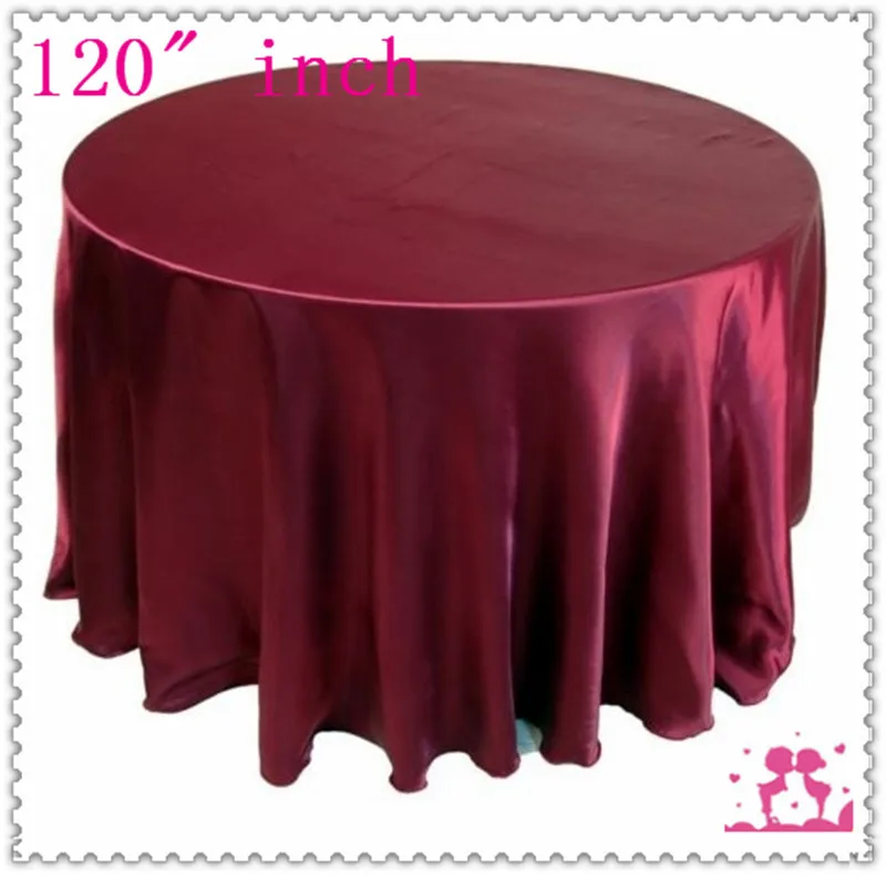 

15pcs 120'' Round Satin Tablecloths for Weddings round table covers for party