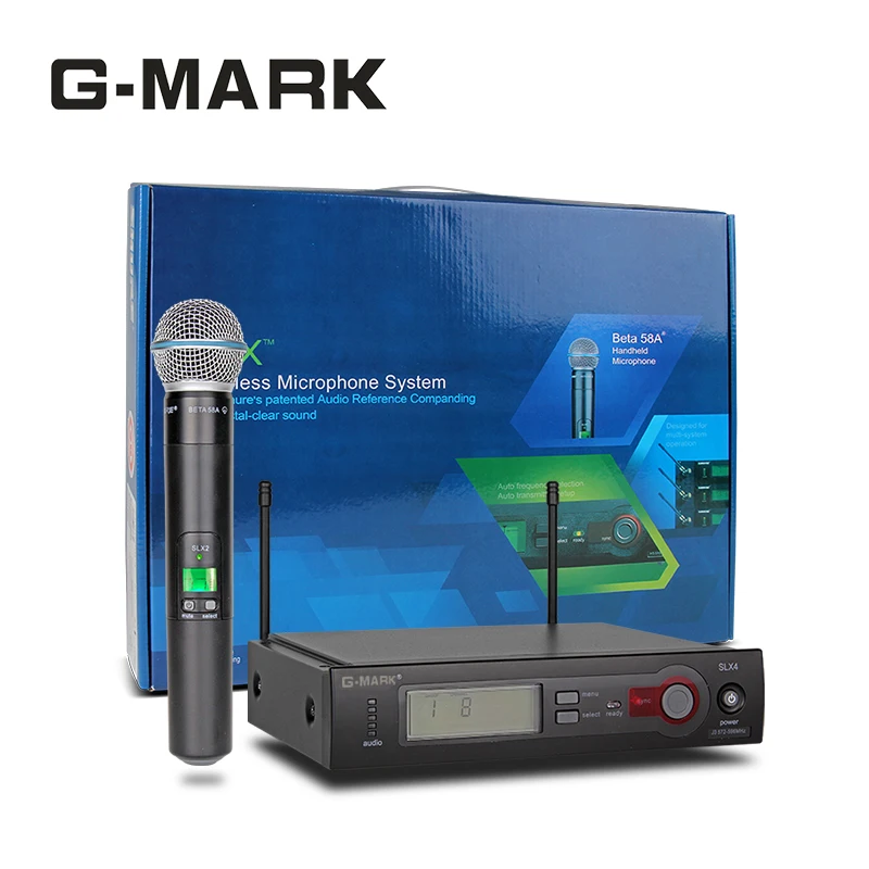 G MARK Профессиональный Беспроводной микрофон системы SLX4 BETA58a ручной SLX2 J3 L4 R5 karaok