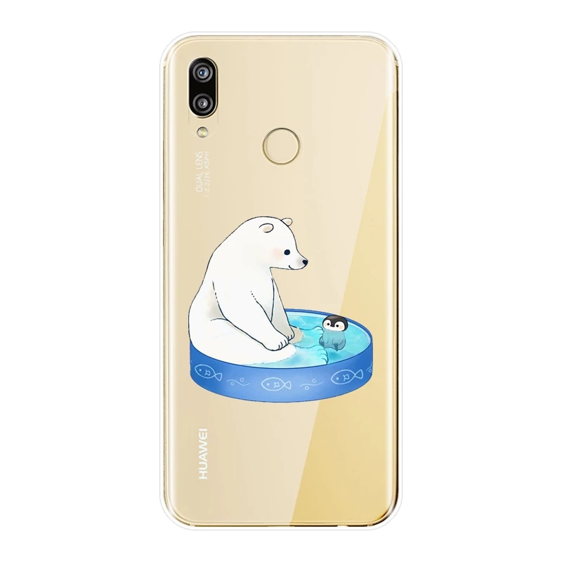Чехол для телефона из ТПУ Huawei P10 P20 P8 P9 Lite 2017 медведь силиконовая Мягкая задняя