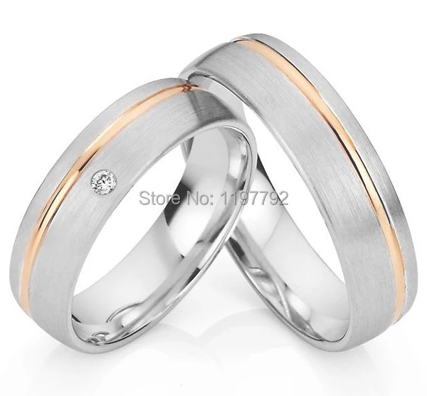 2014 custom набор для свадьбы из розового золота и титана мужчин titan trauringe | Украшения