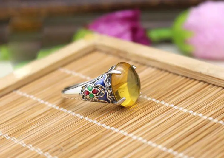 100% Стерлинговое Серебро цветное Ювелирное кольцо пустая форма 11*13 мм