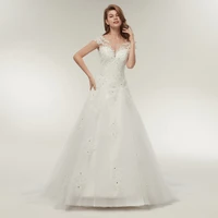 fansmile sweetheart vestidos de novia embroidery lace a line wedding dress 2020 bridal gowns plus size customized fsm 568t