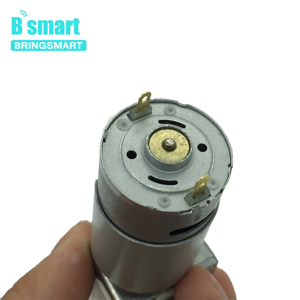 Bringsmart JGY-395, работающего на постоянном токе 12 В в мотор-редуктор с самоблокирующийся все металлические шестерни турбинный червячный для Робот электрический занавес/внутренний и внешний створчатый распашный дверь барбекю "сделай сам"