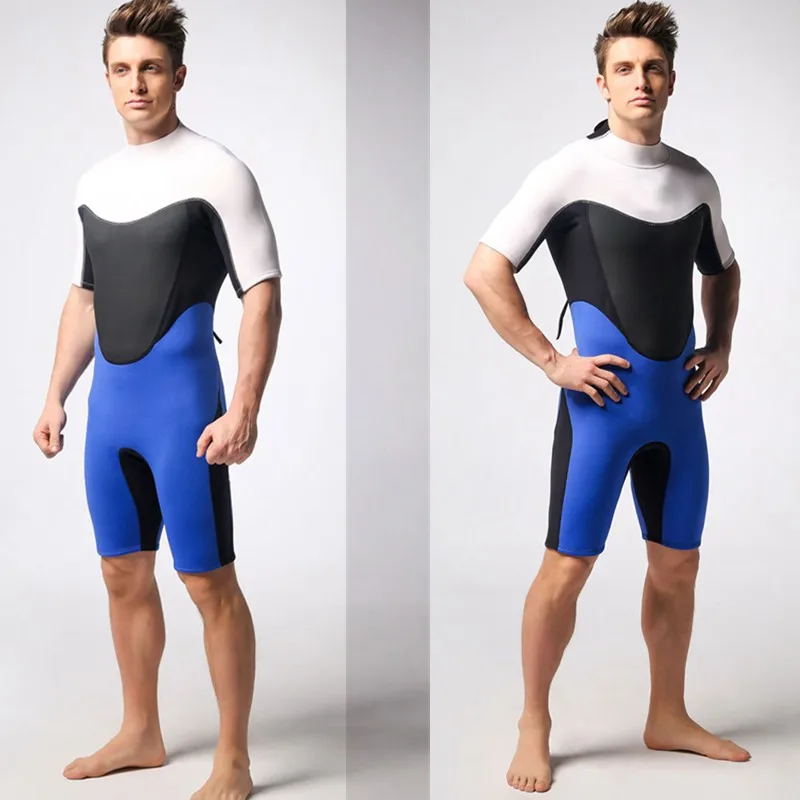 Неопреновый гидрокостюм для дайвинга с коротким рукавом 3 мм мужской теплый