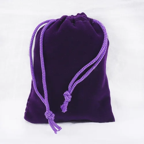 Dark Purple 10 шт./партия 5x7 см 7x9 см x 9 см x 12 см x 10x15 см цветные бархатные мешочки для упаковки ювелирных изделий, Дисплей упаковка с завязкой подарок сумки и чехлы - Цвет: Dark Purple