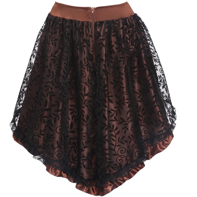 Женская ассиметричная юбка в стиле стимпанк большие размеры 6XL винтажная - Фото №1