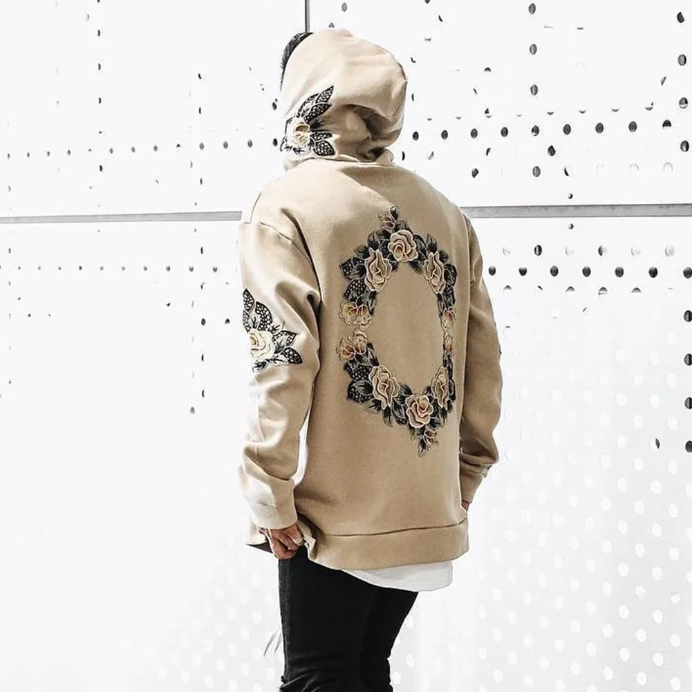 Fashion Autumn Winter Men Sweatshirts With Hat Long Sleeve Embroidery Hoodies Man Loose Casual Hooded Tops KNG88 | Мужская одежда