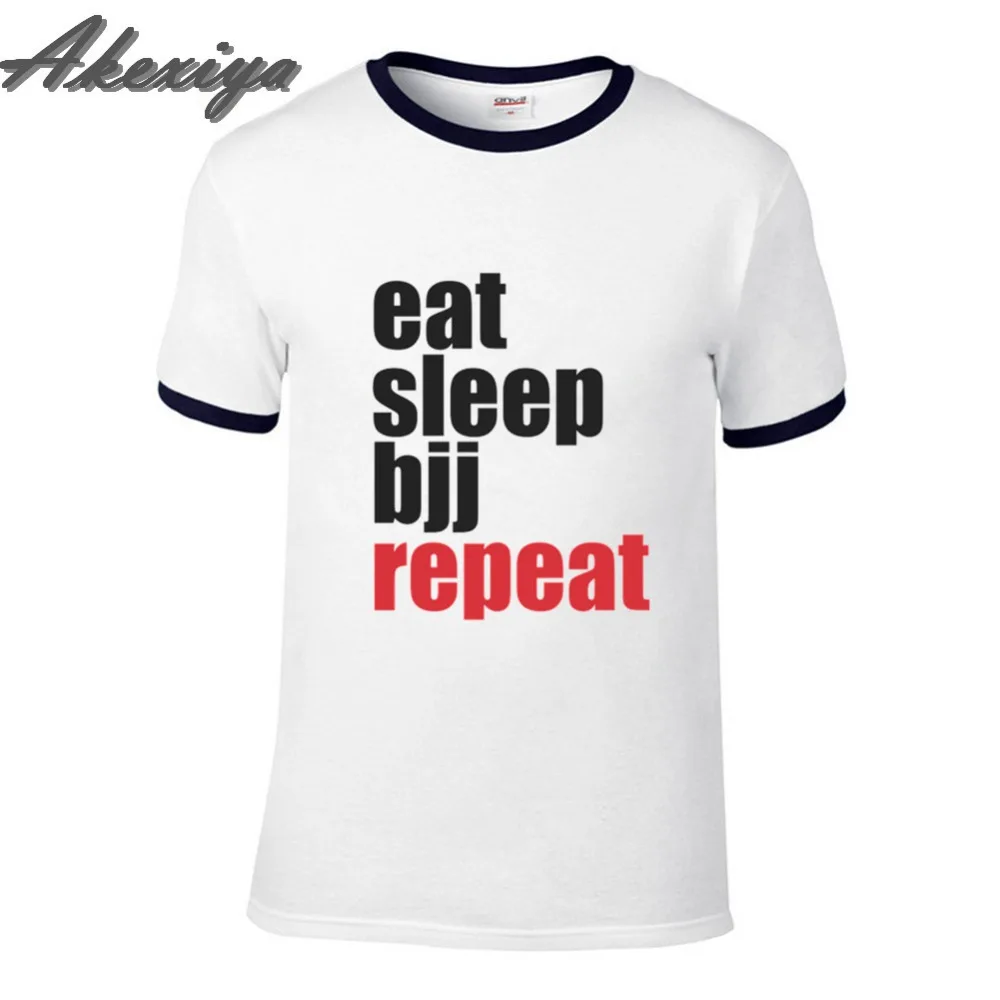 Мужская футболка с надписью Eat Sleep Kumite repeat мужская летняя Fitness хлопковая BJJ 2019 |