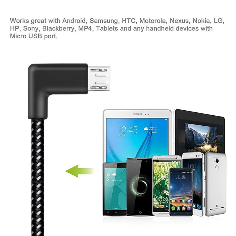 Нейлоновая оплетка двойной тип L USB дата кабель для SAMSUNG 2.4A Быстрая зарядка Micro usb type C зарядное устройство кабель для Xiaomi huawei