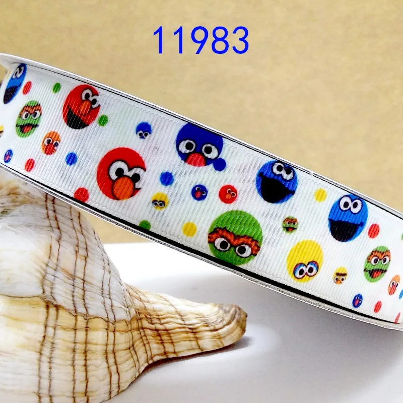 50 ярдов мультфильм напечатанный grosgrain ленты 11990 - Цвет: 11983
