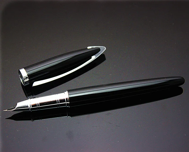 Ручка перьевая jinhao 156 черная металлическая с наконечником 0 38 мм|black fountain pen|fountain