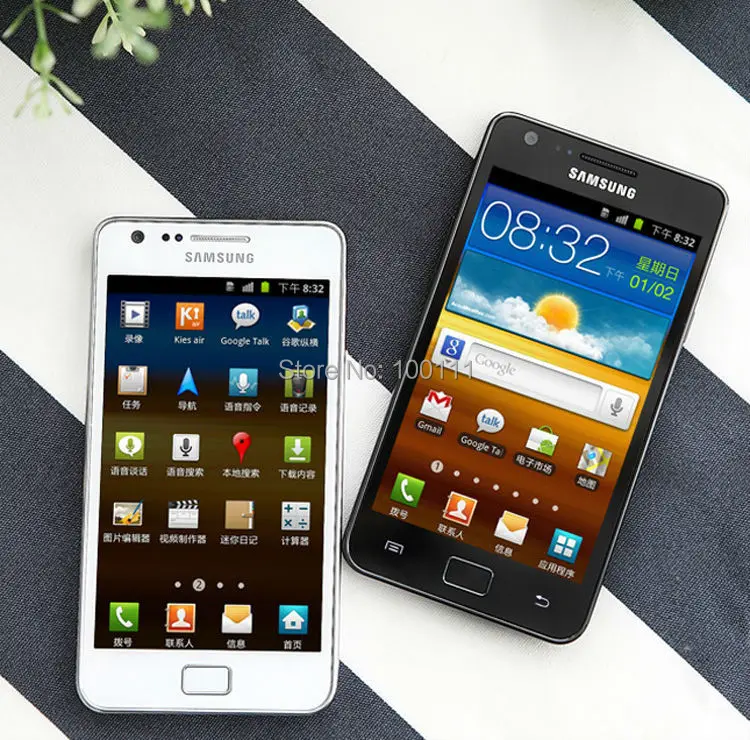 Оригинальный samsung GALAXY SII S2 I9100 4 3 &quotAndroid двухъядерный 8.0MP Wi Fi отремонтированный