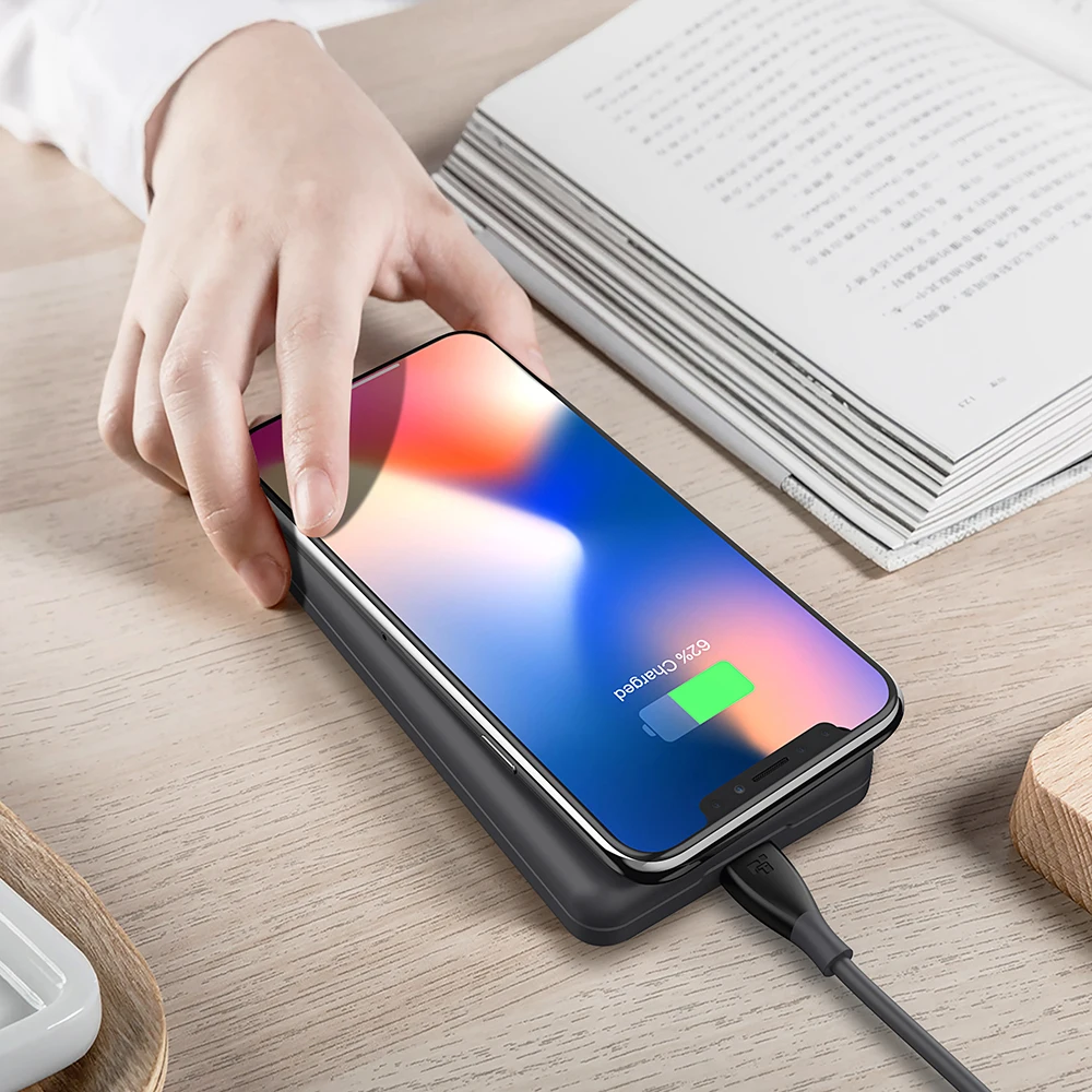 TIEGEM 10 W Qi Беспроводной Зарядное устройство для iPhone 8 Plus X быстро зарядки USB samsung Galaxy
