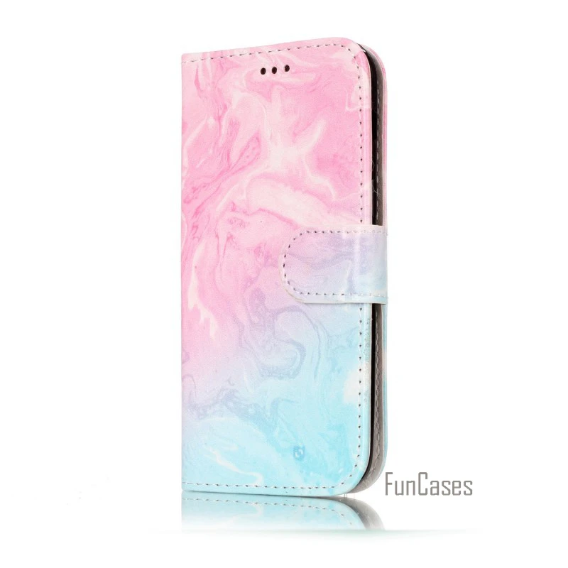 Capinhas Para Etui для samsung Galaxy A5 A510F A510M чехол Кожаный чехол-кошелек чехол с мраморным цветком бабочкой - Цвет: 1