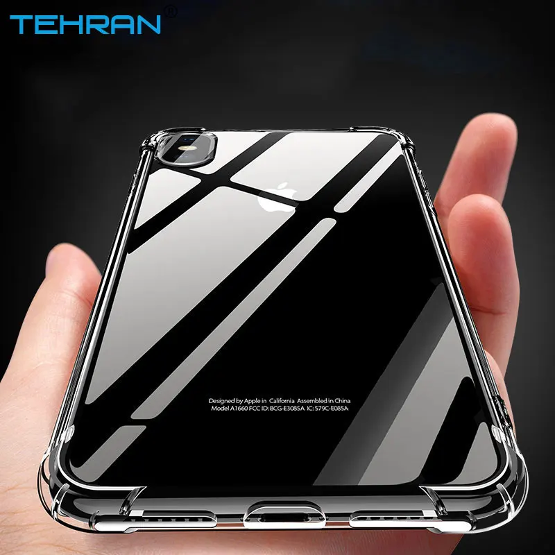 TEHRAN Anti-knock Transparent Silicone Soft Clear Shockproof Phone Case Cover For iPhone X 10 8 7 6 Plus 5 SE Protector Shell |