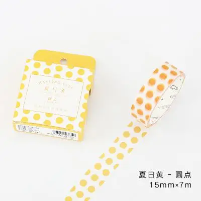 Новые однотонные ленты Васи качество канцелярские Diy Скрапбукинг Фотоальбом Школьные Инструменты Kawaii скрапбук бумажные наклейки подарок - Цвет: 6