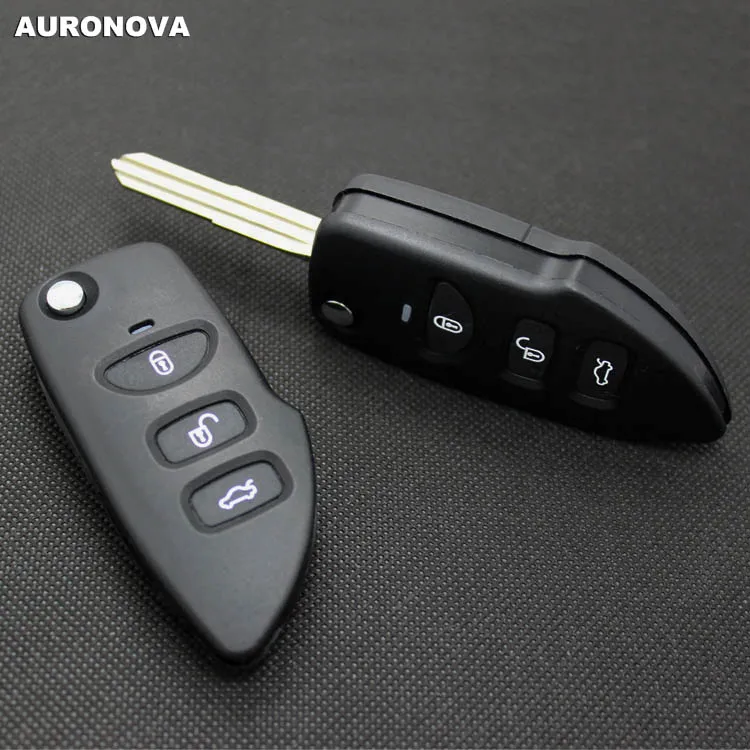 Auronnova новое обновление складной ключ оболочки для Kia Cerato 3+ 1 задние кнопки чехол для дистанционного ключа от машины DIY с нерезанным лезвием