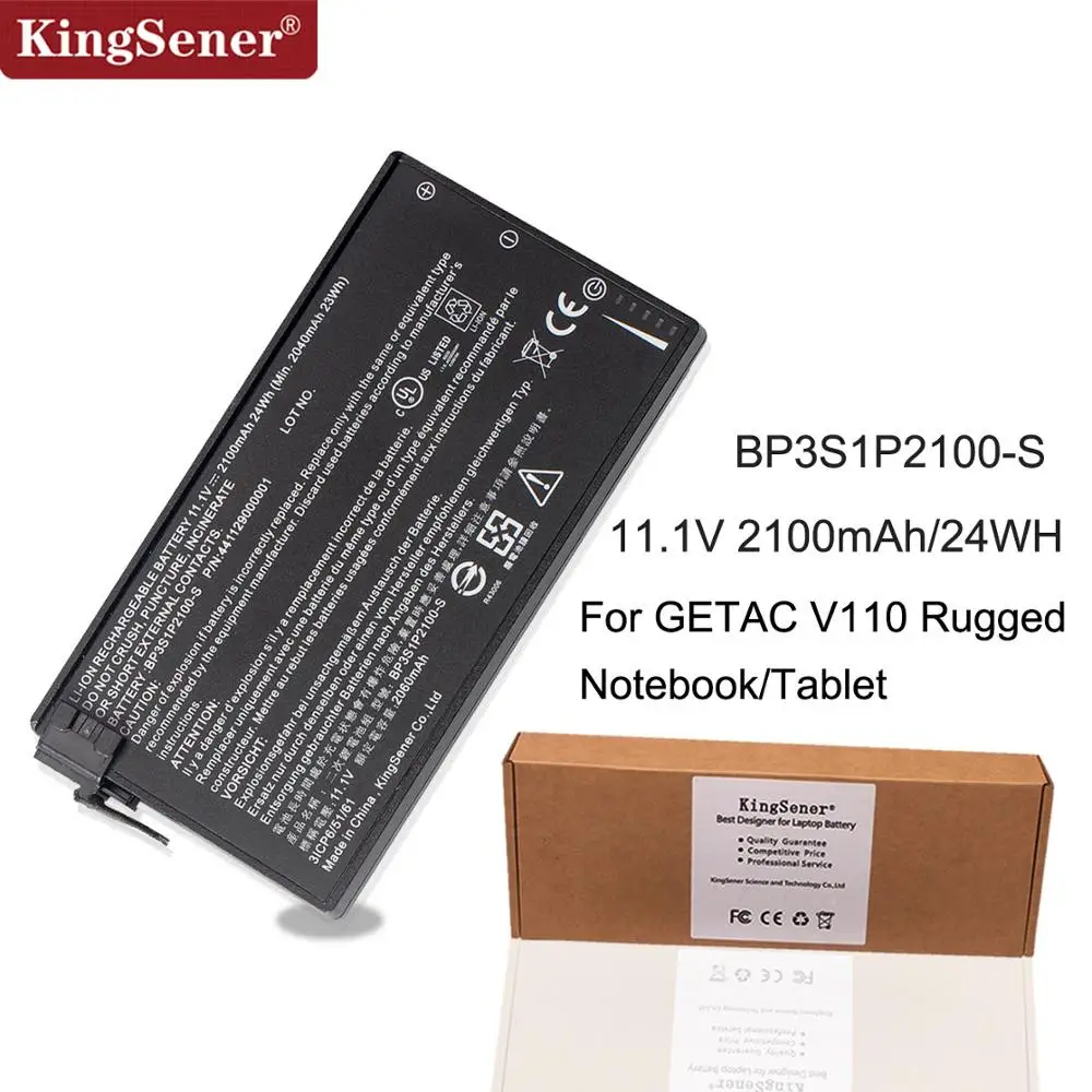 KingSener BP3S1P2100-S Аккумулятор для Getac V110 прочный ноутбук BP3S1P2100 441129000001 11,1 В 2100 мАч/24WH
