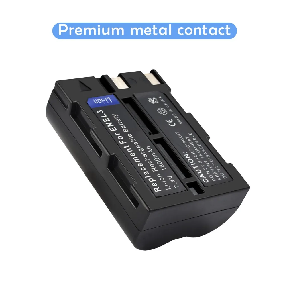 4 х 7,4 V 1800 mAh DSLR EN-EL3 RU EL3 ENEL3 Батарея+ ЖК дисплей Батарея Зарядное устройство для Nikon D300S D300 D100 D200 D700 D70S D80 D90 D50 L20