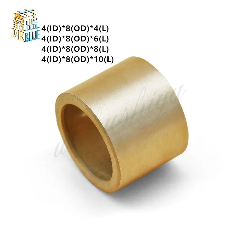

10pcs M4*4/6/8/10mm Copper brass bushing guide sleeve Precision Oil bearing OD=8mm