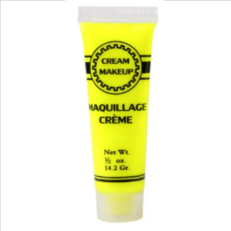 Yellow L 1 шт Красочный Макияж краска для лица ing Хэллоуин экологическая краска для тела ing Neon лицо красота краска для тела танцевальный фестиваль макияж - Цвет: Yellow L