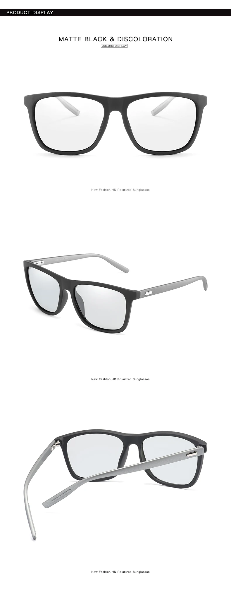 Photochromic Sunglasses Men Polarized Driving Chameleon Glasses Male Change Color SunGlasses Day And Night Vision UV400 Eyewear