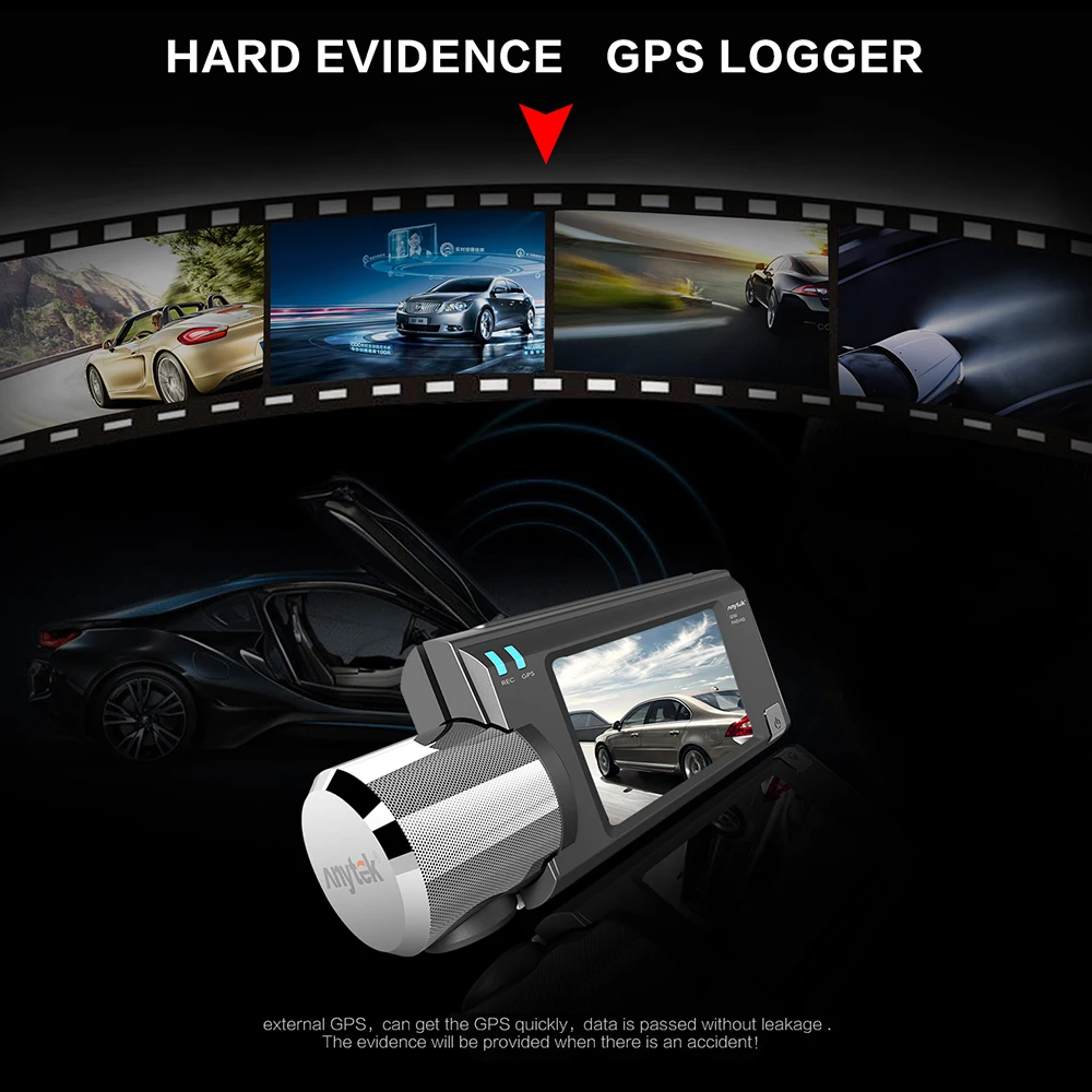Podofo 2 45 &quotрегистраторы NTK96658 dvr автомобиля камера gps воспроизведения Wi Fi ночное
