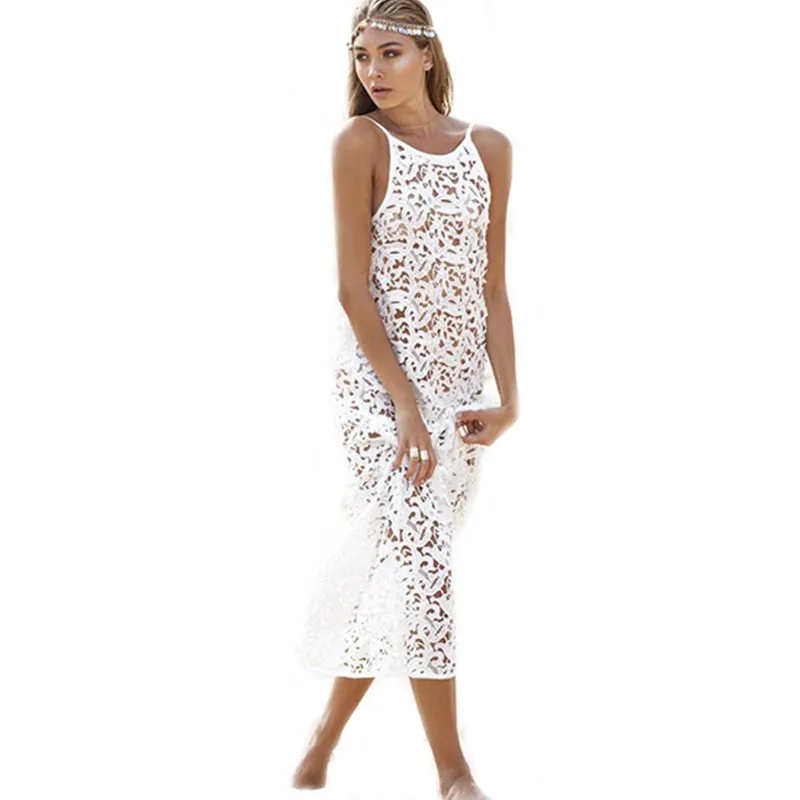 XXL пляжное платье бикини накидка купальник Пляжное сексуальное ажурное вязанное