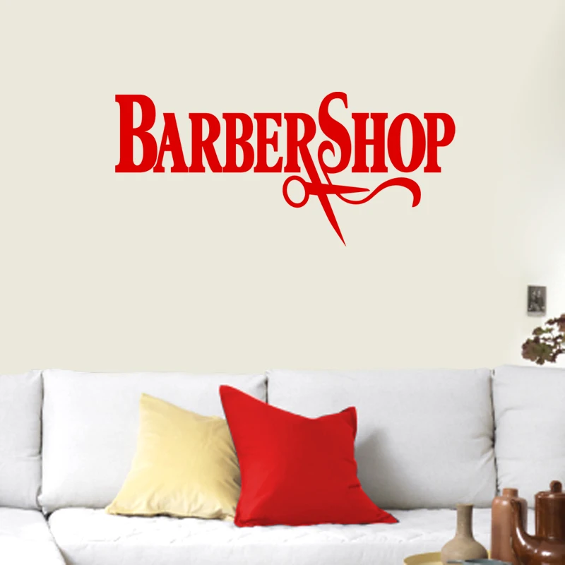 Barbershop Sticker Bread Decal Customized Vinyl Wall Art Decor Windows Decoration Haircut Shavers Glass Barber Shop Decals | Дом и сад