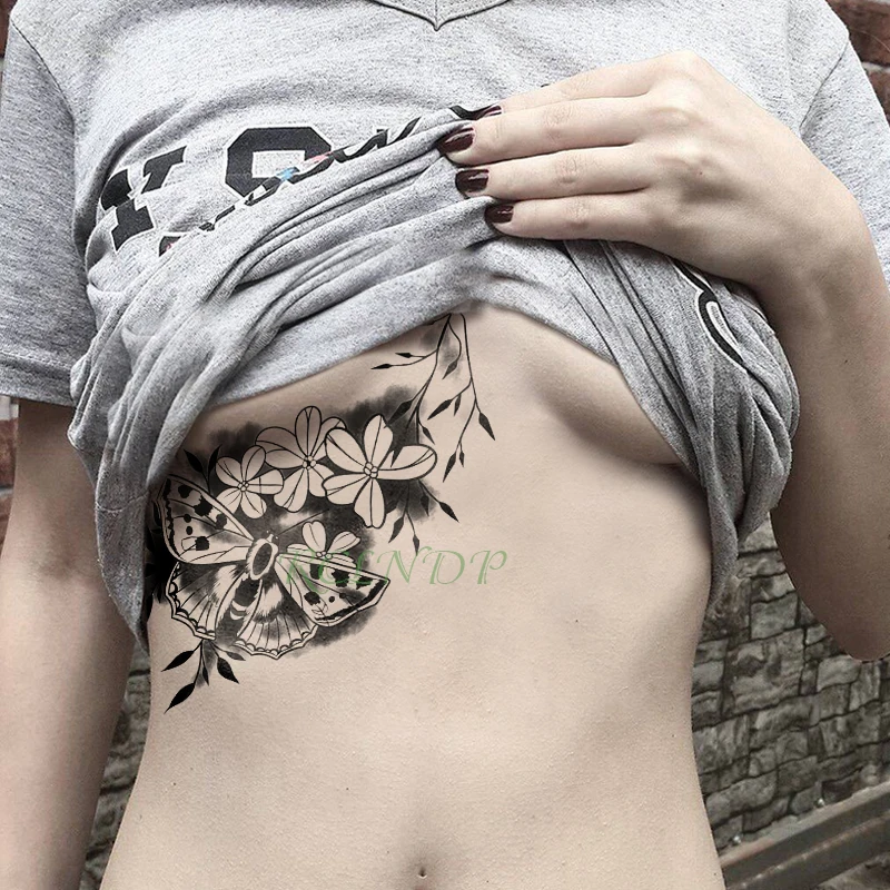 Waterproof Temporary Tattoo Sticker Butterfly Flower Fake Tatto Flash Tatoo hand foot tatouage for Girl Men Women femme | Красота и