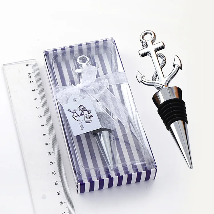 

200pcs wedding favors and party supplies anchors bottle stopper wedding wine glass bottle stopper beverage closures lin2889