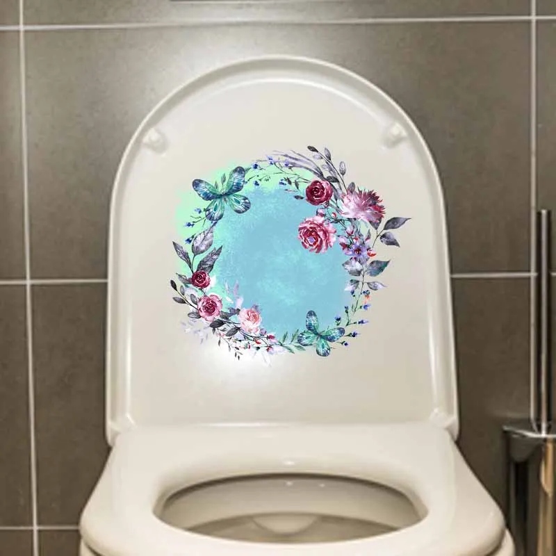 YOJA 24.8X23.2CM Creative Color Butterfly Wall Decal Home Decor Toilet Sticker Art Style T3-1315 | Дом и сад