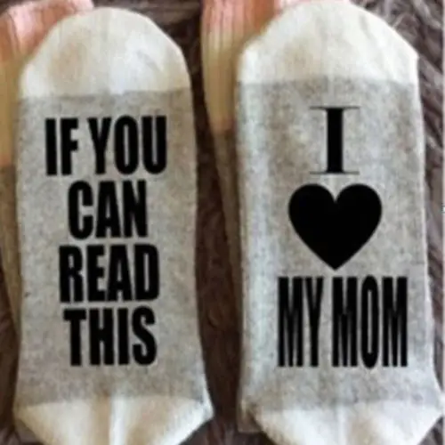 Носки мужские/женские хлопковые с надписью I Love my Mom|cotton socks|socks giftsocks christmas |