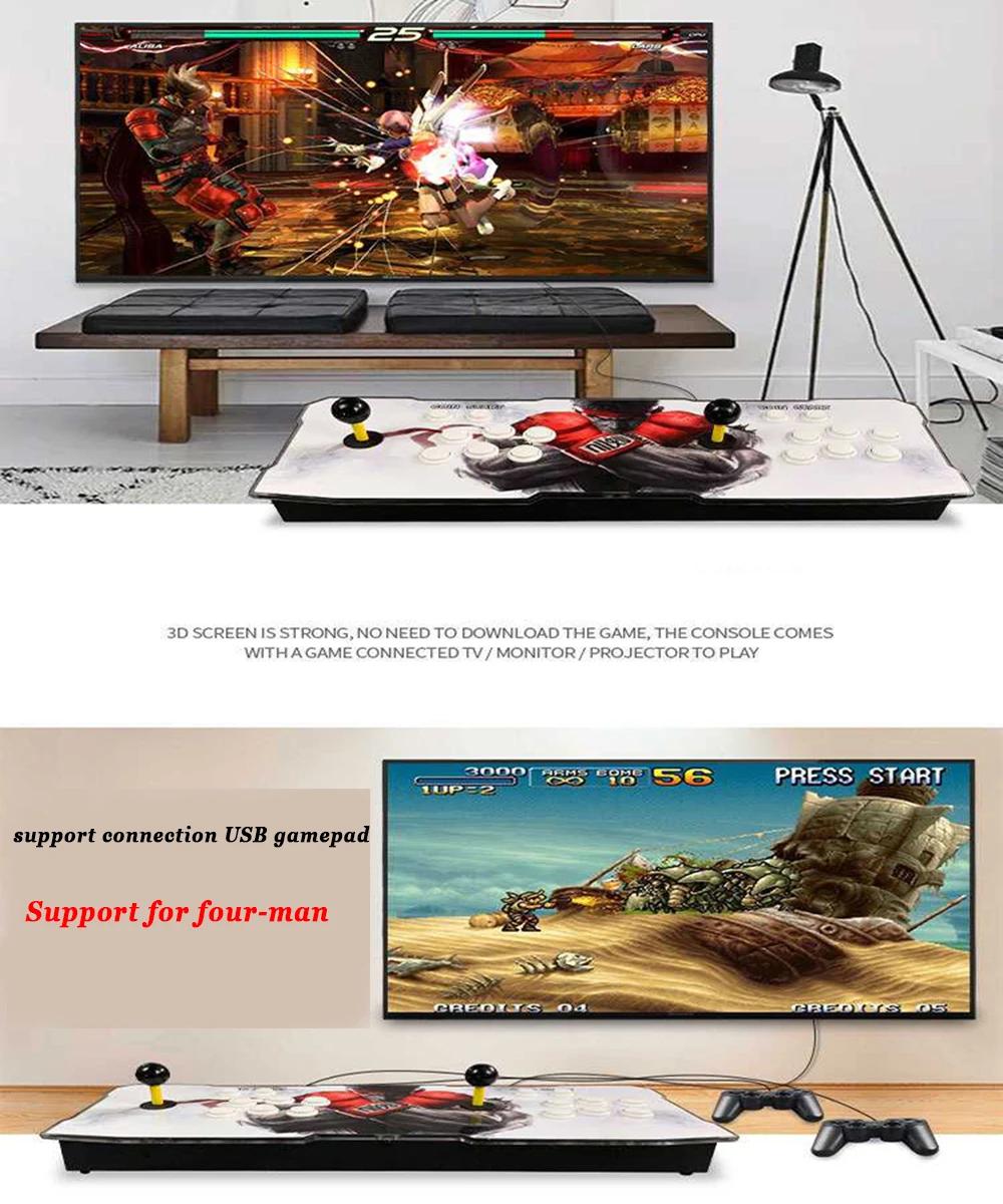 Горячая 3D Pandora коробка ключ аркадная консоль с печатной платой 2 игрока видео игровой автомат домашнего использования контроллер 2363 игр