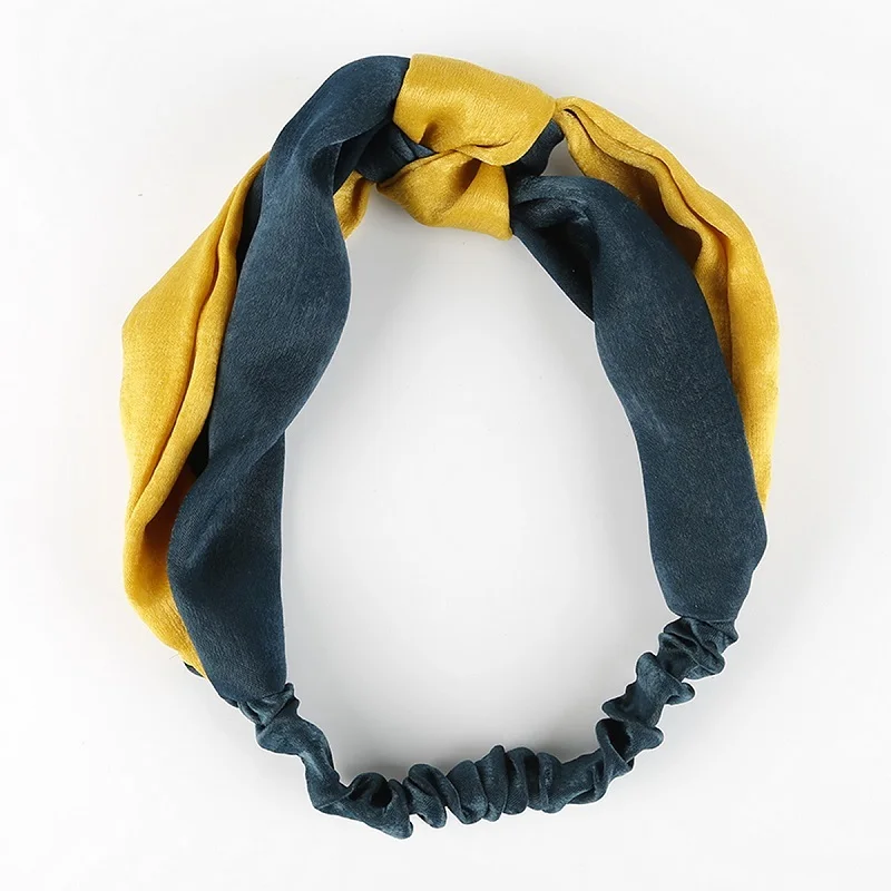 Модные женские туфли узел цветок оголовье крест эластичная чалма Hairband
