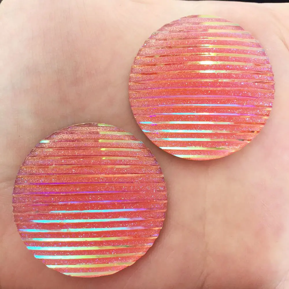 4 шт. AB Resin 35 мм Bling Ore круглые в полоску flatback узоры из страз DIY Свадебные Аппликации